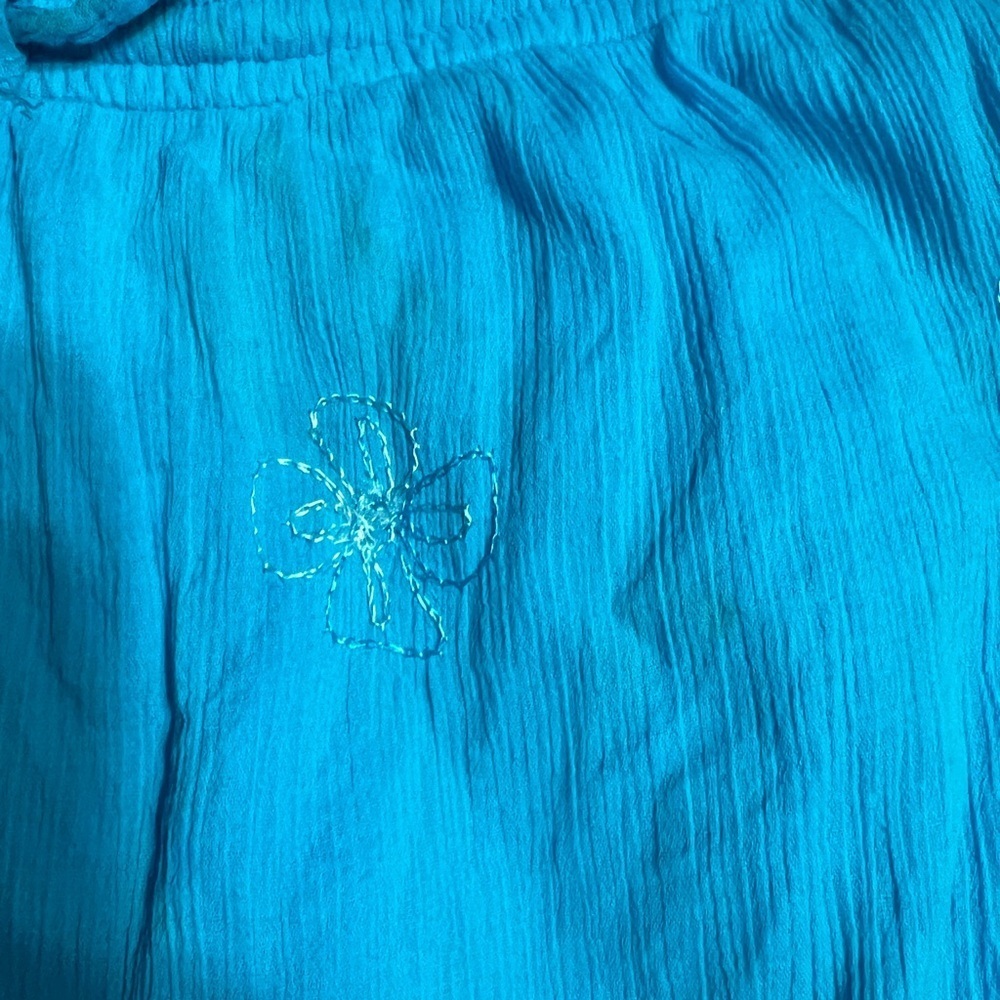 Sand And Sun Blue Peasant Skirt Large - Picture 4 of 6